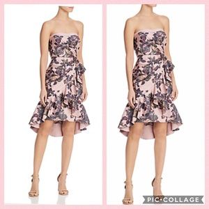 Aidan Mattox strapless Cocktail print dress